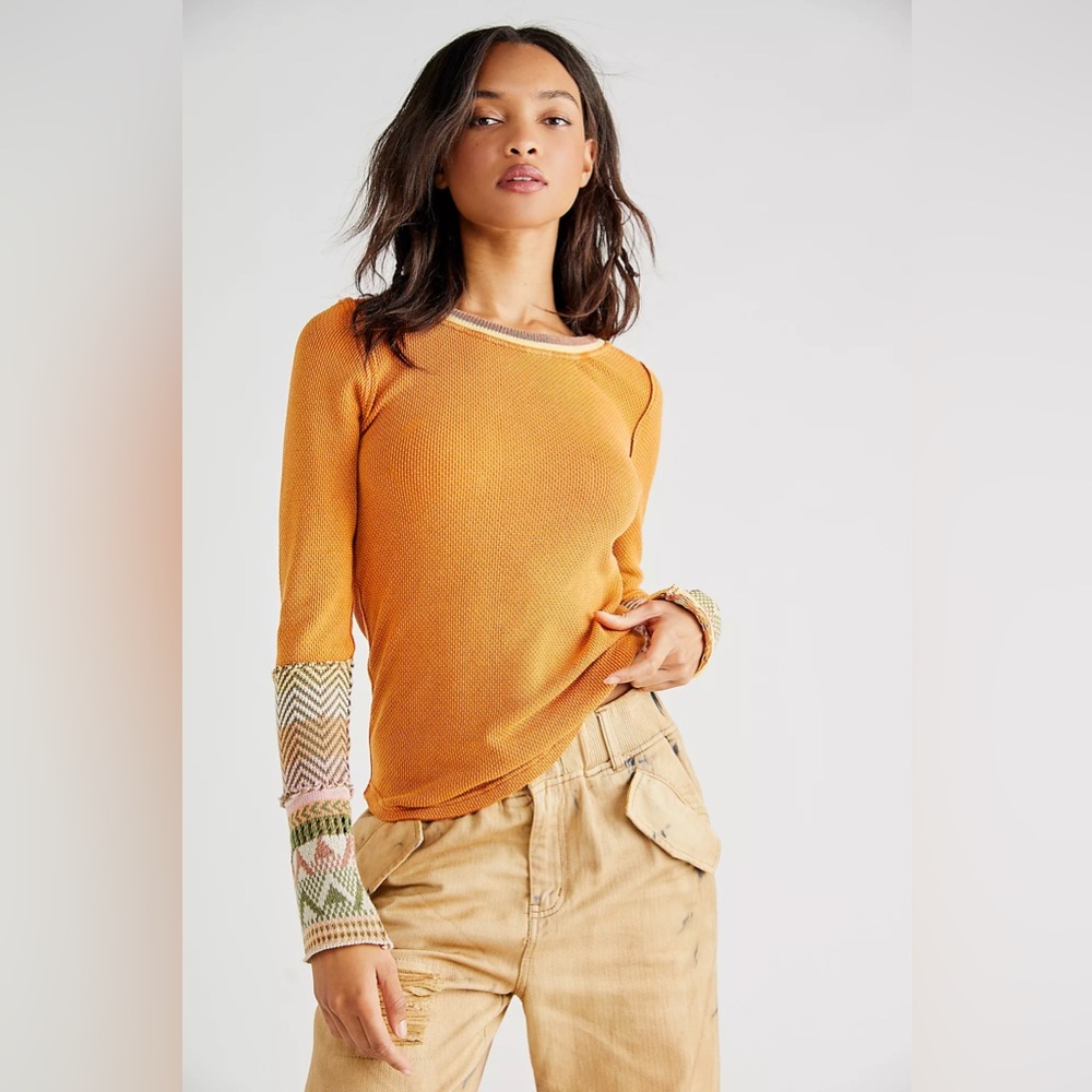 Alpine Cuff Tee | Free People Size XL - Picture 9 of 10
